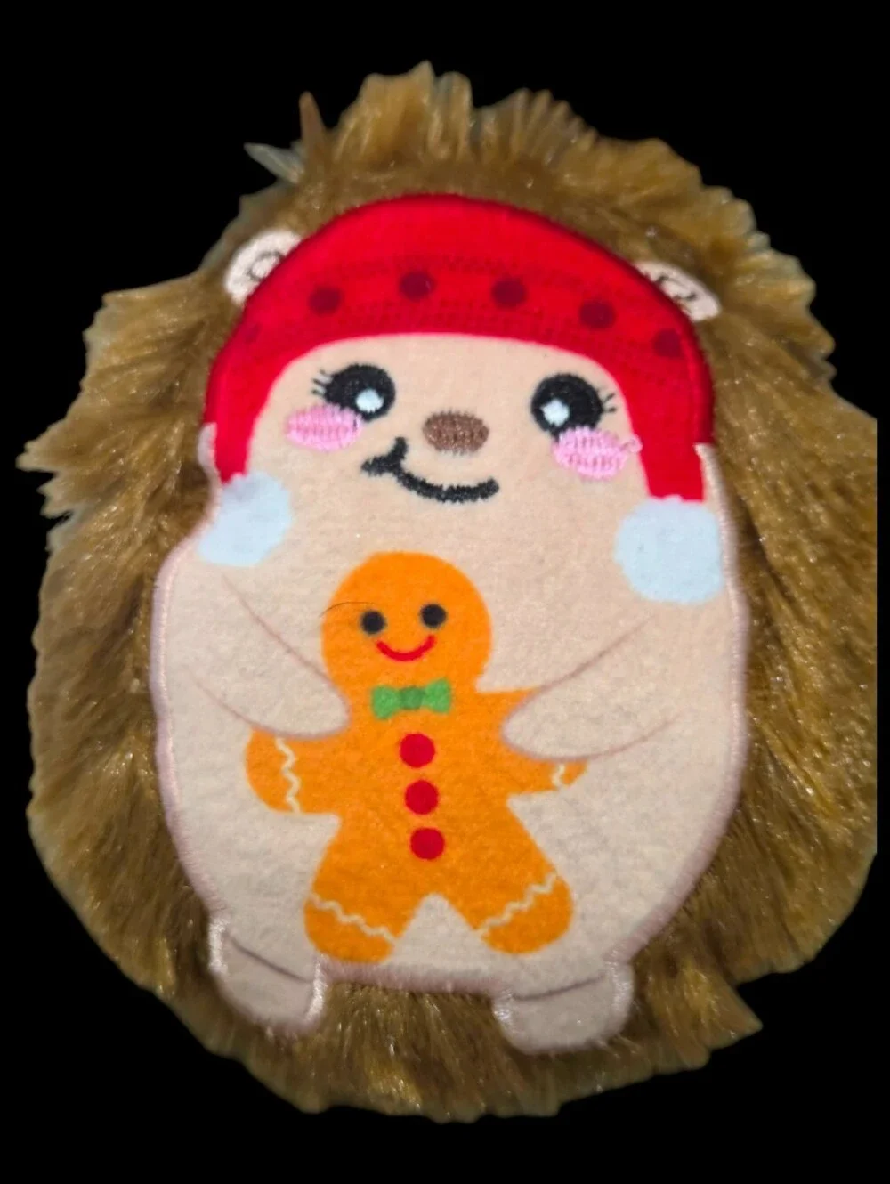 Fringe Studio Small Hedgehog Christmas Plush Squeaky Dog Toys Set